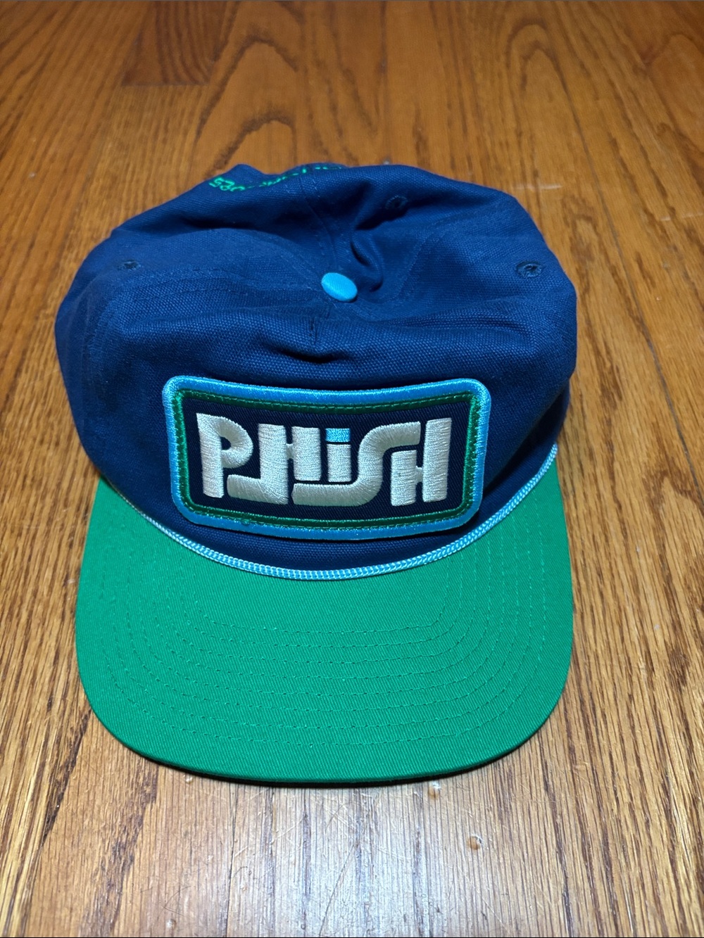 Phish Embroidered Patch Snapback Hat in Navy and Green - summer tour 2025